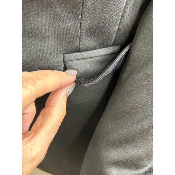 Suzy Shier Women’s Blazer Black M Vintage Shoulder Pads Button Princess Seams - Picture 8 of 16